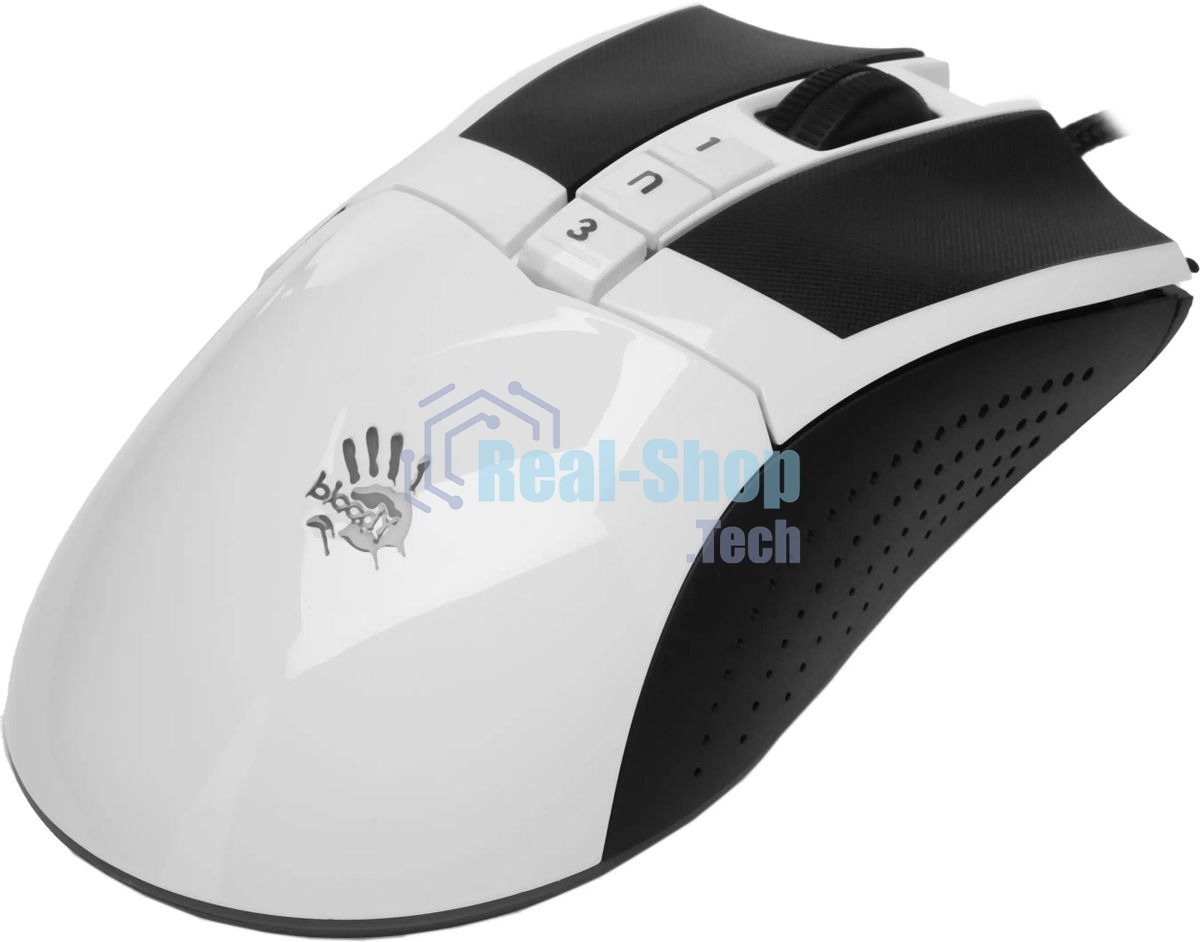 Мышь проводная A4Tech Bloody W90 Max белый/черный, 10000 dpi, USB, кнопки - 10