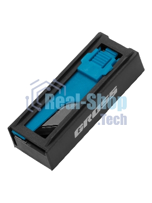 Лезвия Gross 79377, 19 мм, SK2 Black, трапециевидные, выдвижной пластиковый пенал, 10 шт.