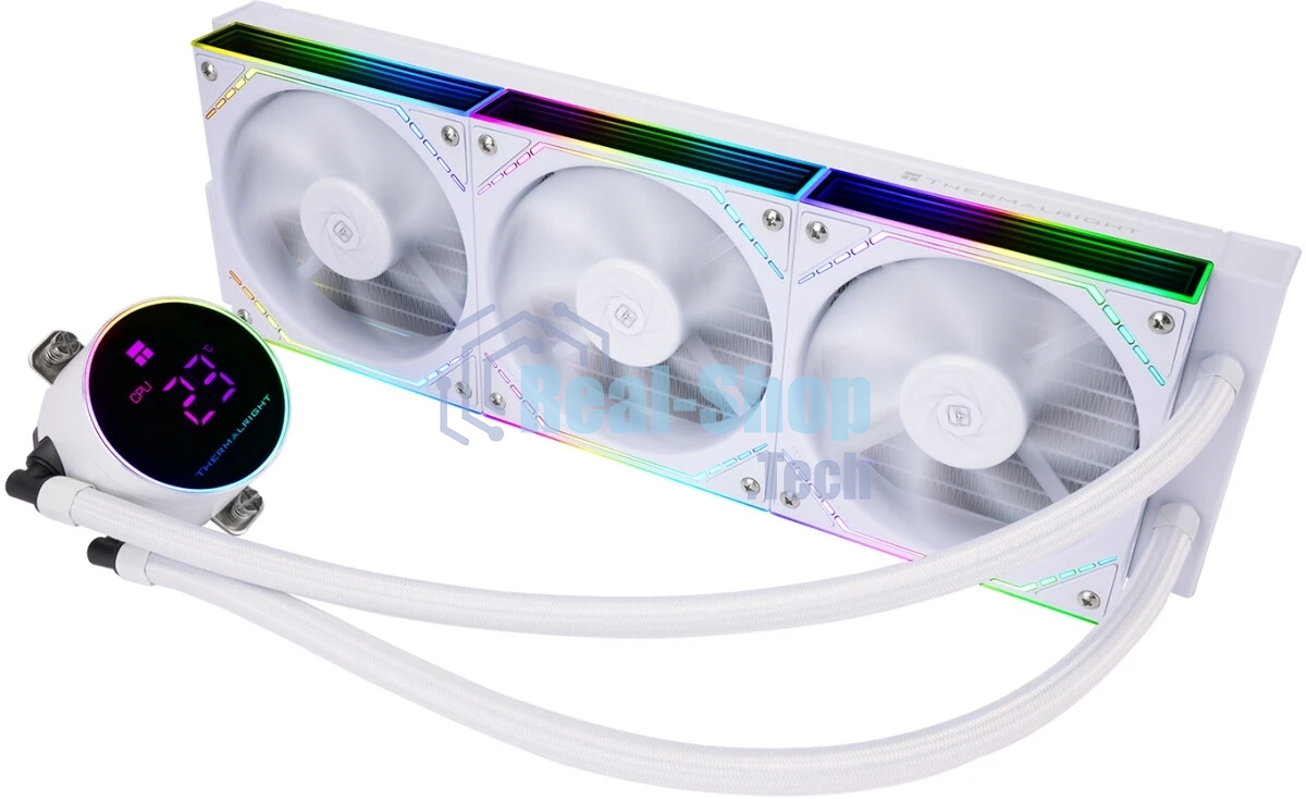 Система жидкостного охлаждения Thermalright Frozen Magic 360 Digital V2 ARGb Soc-AM5/AM4/1200/1700/1851 белый 4-pin 28dB Al LCD Ret (F-MAGIC-360-DIGITAL-WH-ARGb-V2)