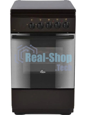 Плита комбинированная Flama RK 2211 B черный, конфорок 2 газовых и 2 электрических, духовка 50 л, 50 см x 85 см x 60 см