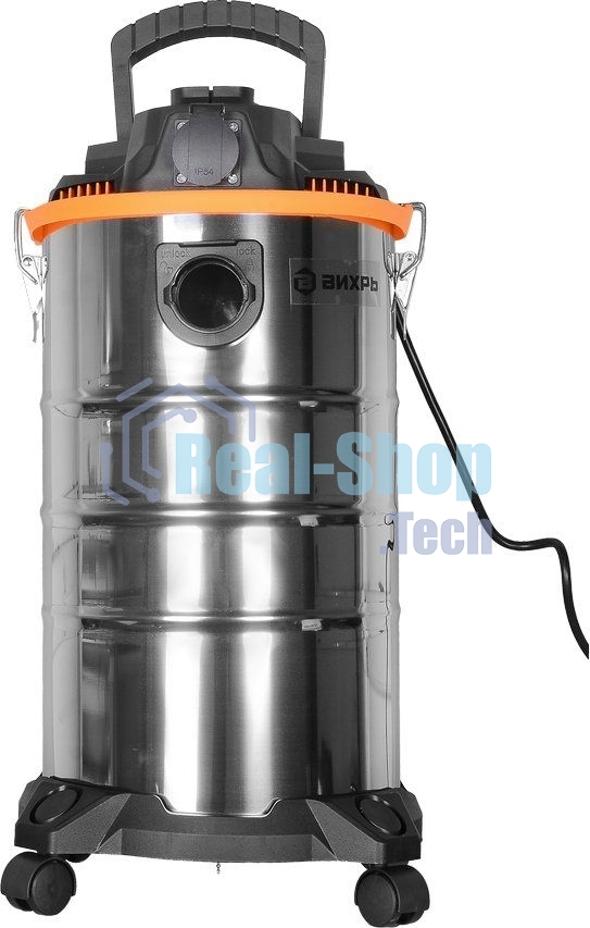 Строительный пылесос Вихрь СП-1500/30 72/19/2 серый, 1500 Вт, уборка сухая/влажная/выдув, пылесборник мешок, 30 л