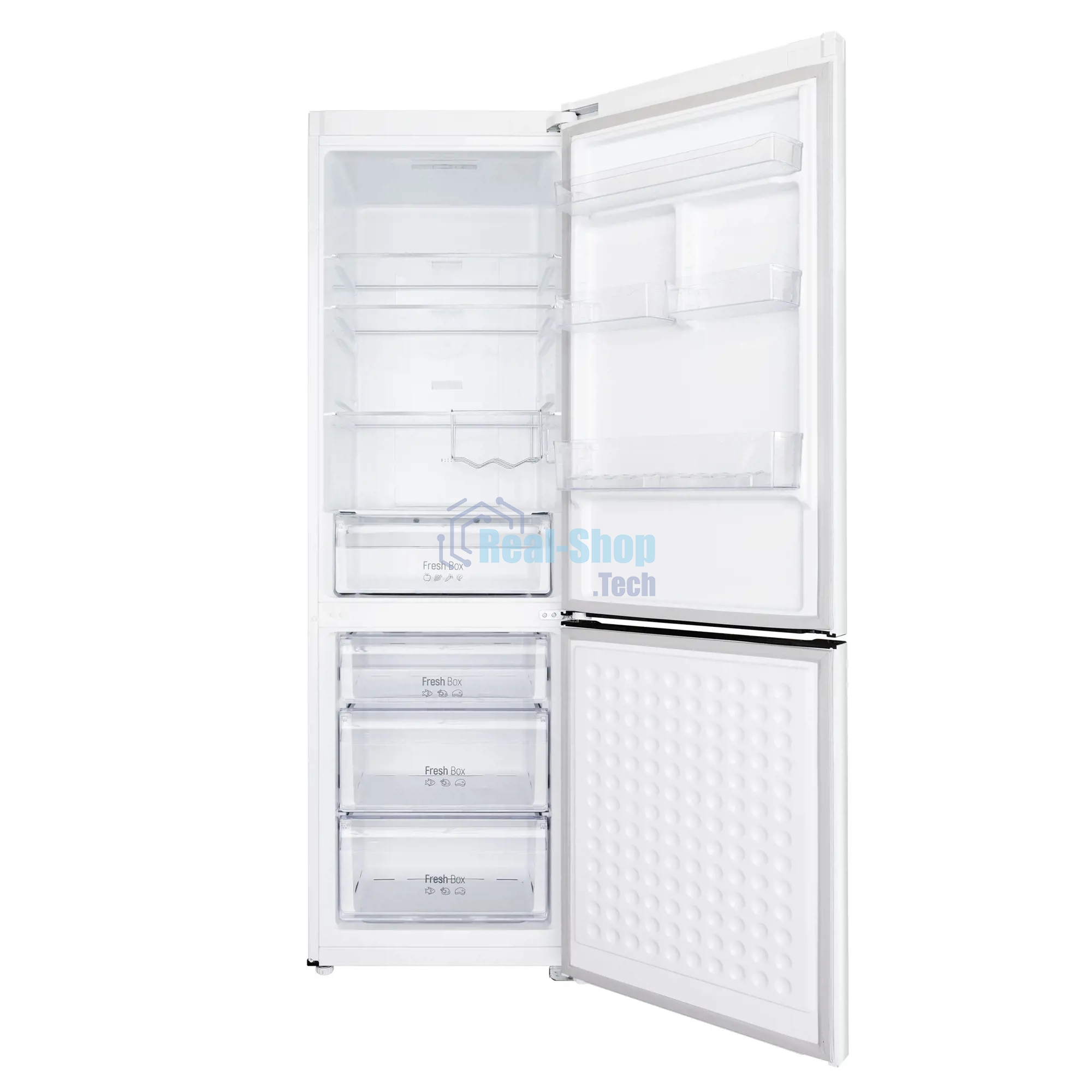 Холодильник Maunfeld MFF195NFIW10 белый двухкамерный 252/98л морозилка снизу, No Frost