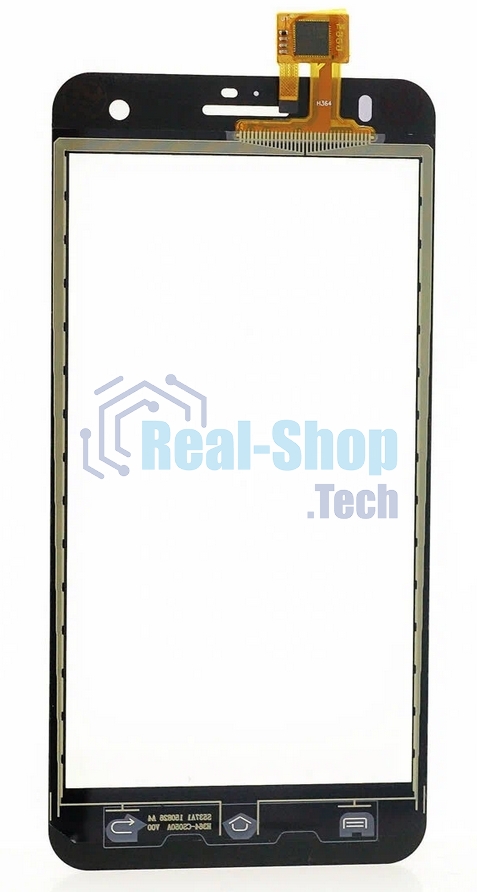 Сенсорное стекло (тачскрин) для Fly IQ4512 EVO Chic 4 Quad, черное