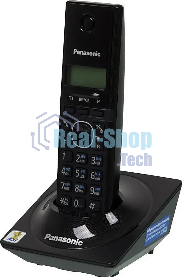 Телефон беспроводной (DECT) Panasonic KX-TG1711RUB черный АОН, Caller ID,12 мелодий звонка,подсветка дисплея,поиск трубки