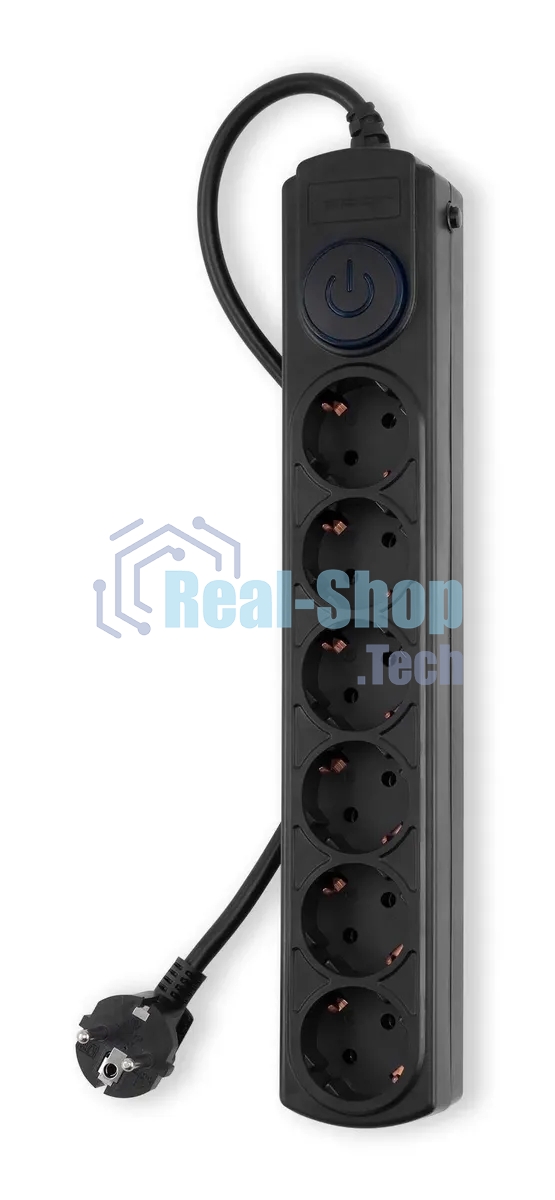 Сетевой фильтр Ippon BK-6-EU-3-16-B 3 м (6 розеток) черный (коробка)
