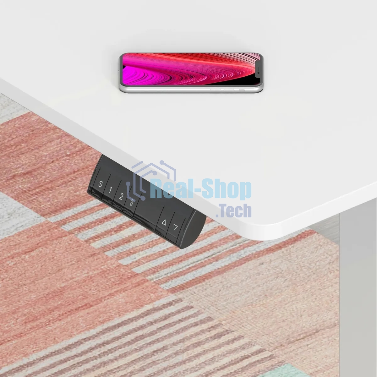 Стол компьютерный Cactus угловой подъемный столешница МДФ, белый каркас белый 140x72x60 см (CS-EDXL-WWT)