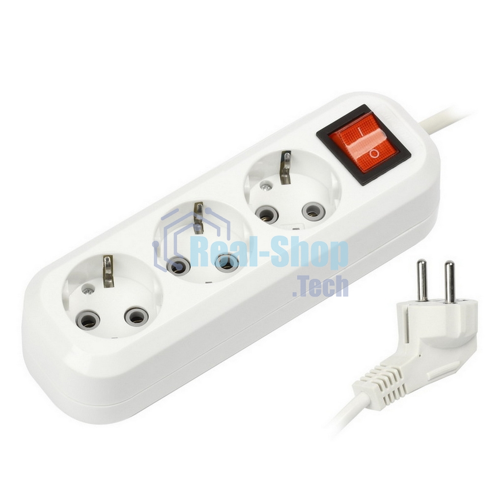 Удлинитель Smartbuy (SBE-16-3-10-ZS) 3 гнз х 10 м (16А/3.5кВт, ПВС 3х1.0)