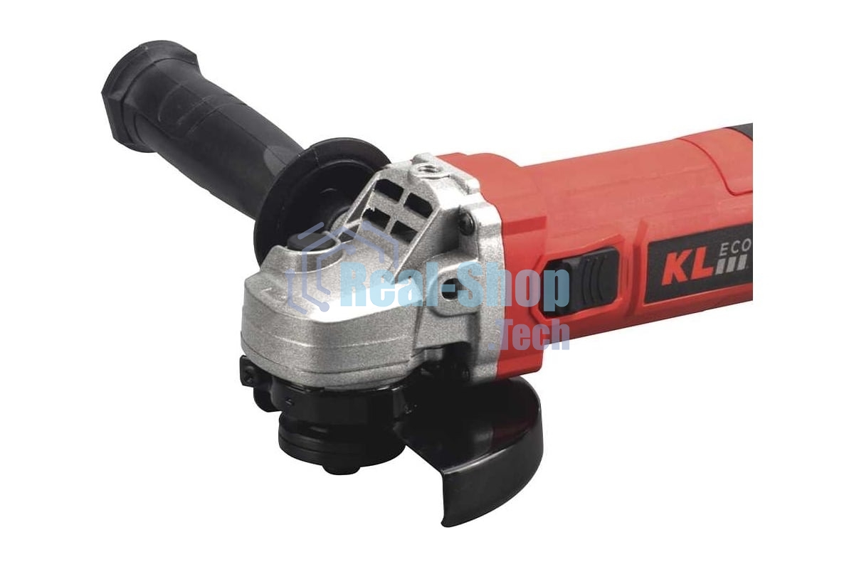 Угловая шлифовальная машина (болгарка) KLECO KE75115AT 750 Вт (115мм, сеть, защитн кожух, рукоять, ключ, запасн угол. щетка)