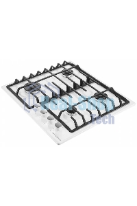 Газовая варочная панель Maunfeld EGHE.64.6CW/G, 4 конфорки, эмалированная сталь, белый