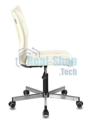 Кресло Бюрократ CH-330M/BEIGE бежевый, экокожа, 120 кг, механизм качания, без подлокотников
