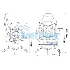 Кресло игровое Бюрократ VIKING 6 KNIGHT BL FABRIC синий, крестовина металл/пластик