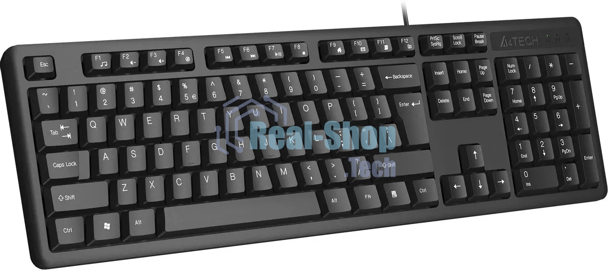 Клавиатура проводная A4Tech KKS-3, USB, черный