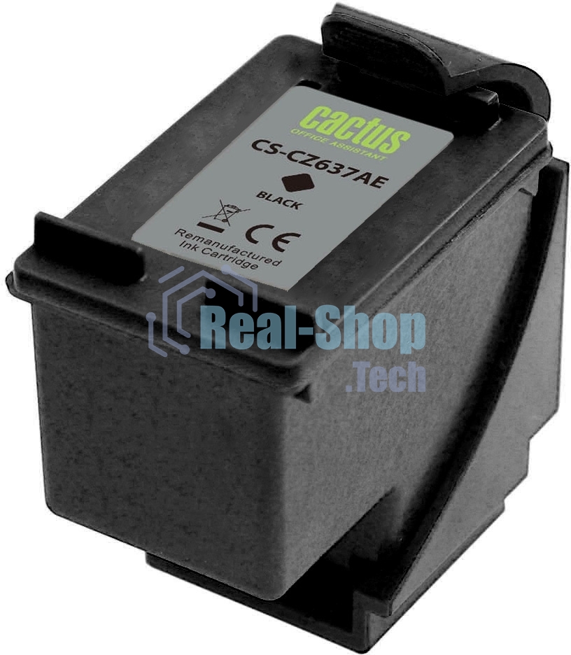 Картридж струйный Cactus CS-CZ637AE № 46 черный (33мл) для HP DJ IA 2020hc/2520hc;Ultra 2029/2529;Ultra 4729AIO