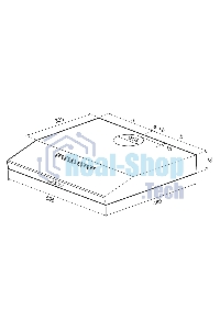 Вытяжка подвесная Krona Briana 600 Inox PB нержавеющая сталь, 59.5 см, 460 куб. м/ч, 42 дБ