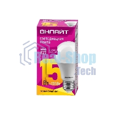 Лампа светодиодная ОНЛАЙТ 61149 OLL-A60-15-230-2.7K-E27 грушевидная