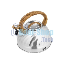 Чайник для плиты LARA LR00-69 (зеркальный) 2.7 л индукционное капсулированное дно, свисток с кноп. Механизмом