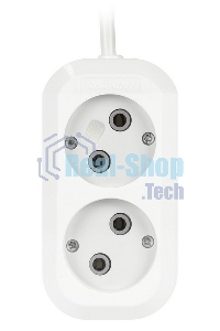 Удлинитель бытовой Smartbuy (SBE-10-2-03-N) 2 гнз х 3,0 м (10А/2.2 кВт, ПВС 2х1.0)