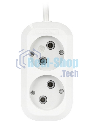 Удлинитель бытовой Smartbuy (SBE-10-2-03-N) 2 гнз х 3,0 м (10А/2.2 кВт, ПВС 2х1.0)