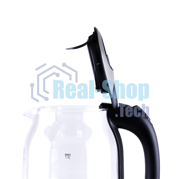 Чайник электрический BQ KT1833G черный/стальной, 2200 Вт, 1.7 л