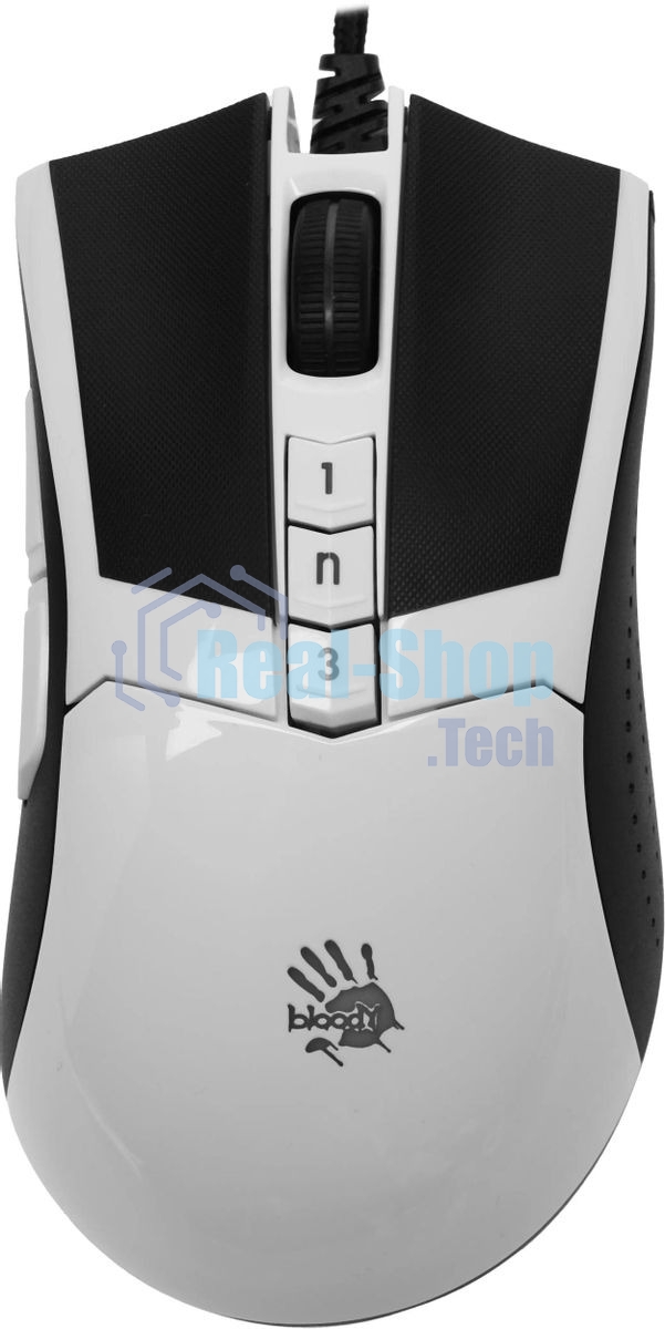 Мышь проводная A4Tech Bloody W90 Max белый/черный, 10000 dpi, USB, кнопки - 10