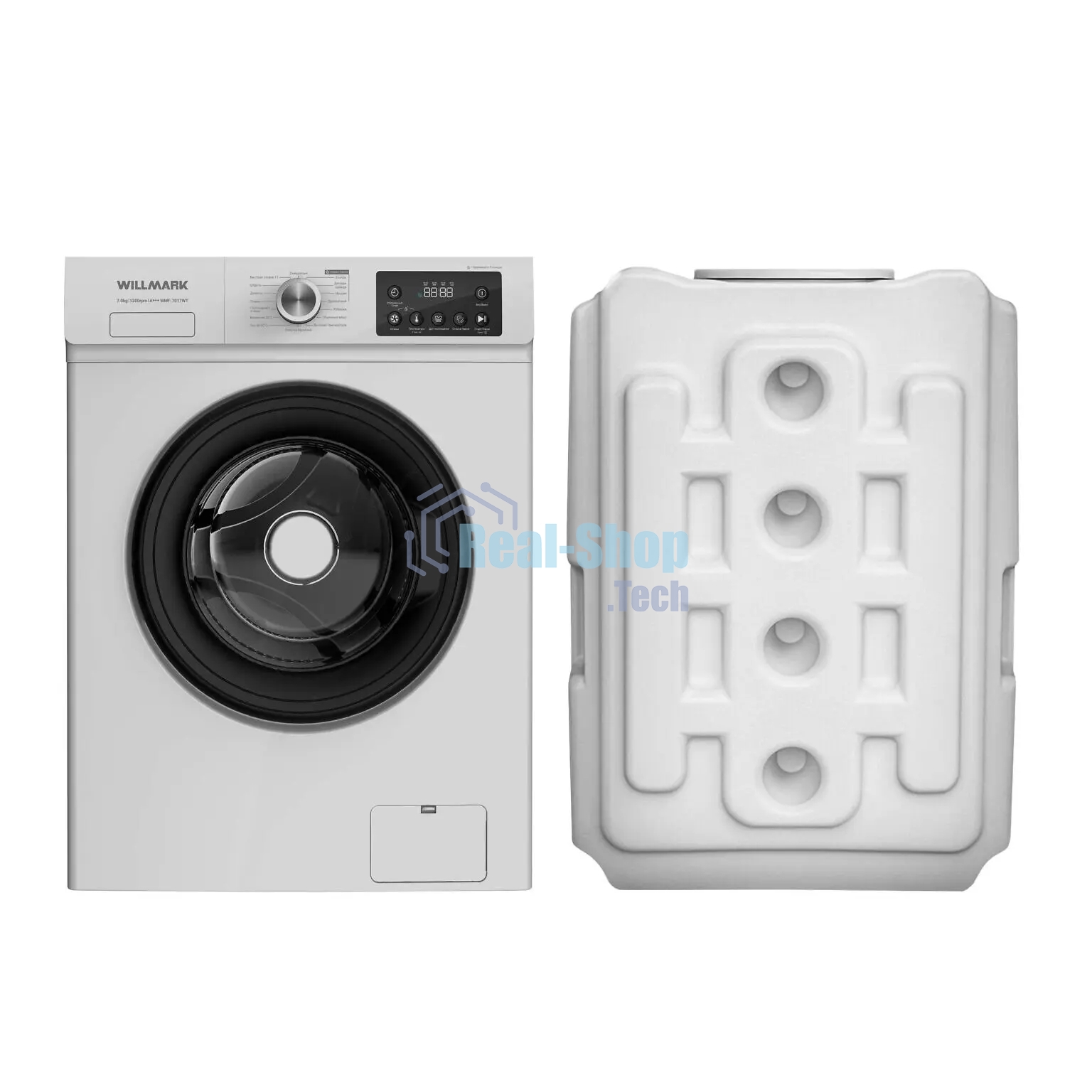 Стиральная машина Willmark WMF-7017WT + бак белый, загрузка фронтальная 7 кг, 1200 об/мин, класс A+++