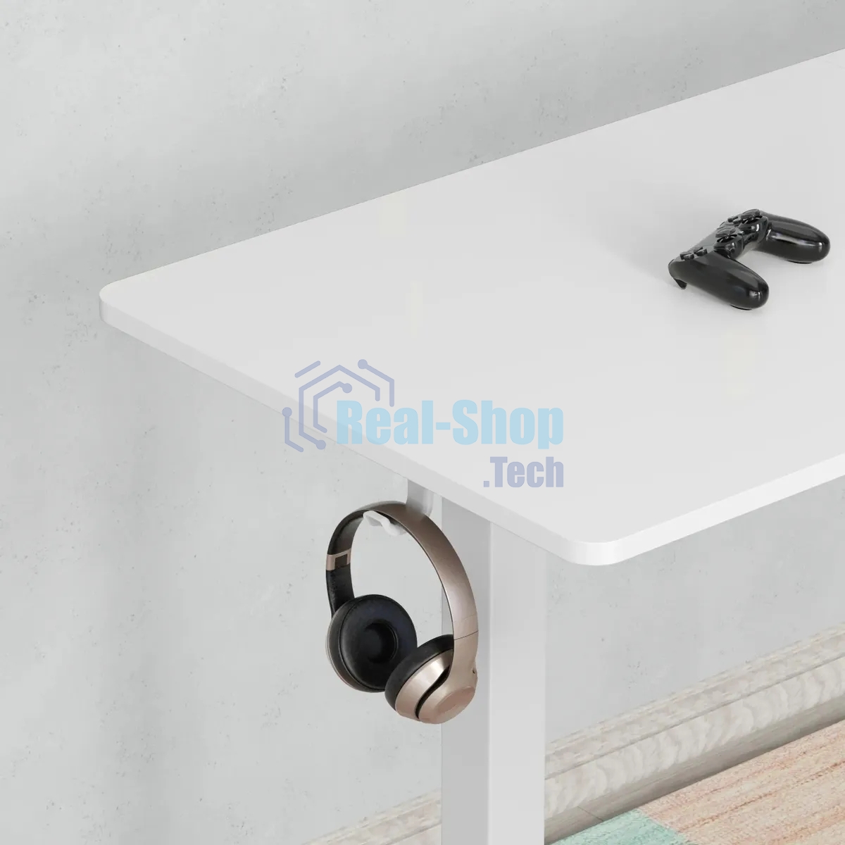 Стол компьютерный Cactus угловой подъемный столешница МДФ, белый каркас белый 140x72x60 см (CS-EDXL-WWT)