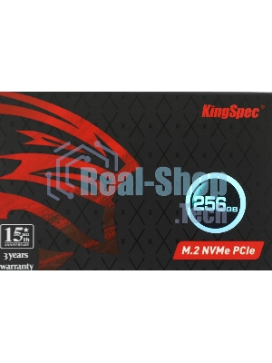 Накопитель SSD KingSpec NE-256, 256Gb, M.2 2280, PCIe 3.0 x4, NVMe, R/W 2000/1300