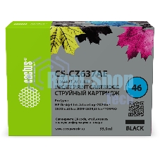 Картридж струйный Cactus CS-CZ637AE № 46 черный (33мл) для HP DJ IA 2020hc/2520hc;Ultra 2029/2529;Ultra 4729AIO