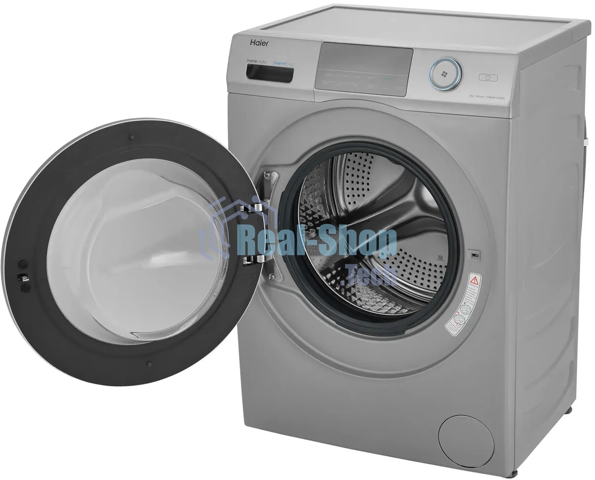 Стиральная машина Haier HW80-BP14969BS серебристый загрузка фронтальная 8 кг, 1400 об/мин., класс: А+++