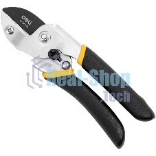 Секатор Deli DL580205 Размер 200 мм. Макс диаметр резки 15 мм. Сталь 55С. Термообработаная поверхность. Тефлоновая уплотненная пластиковая ручка.