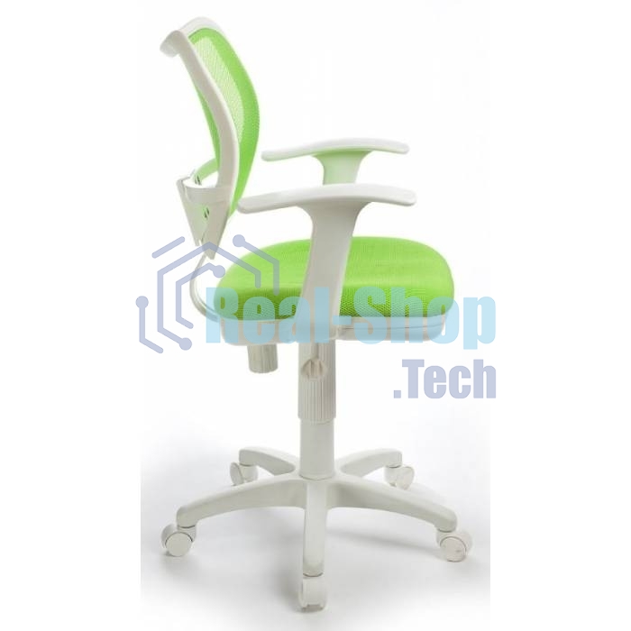 Кресло компьютерное Бюрократ CH-W797/SD/TW-18 TW-18 салатовый, спинка сетка, сиденье салатовый, колеса белый/салатовый, пластик белый