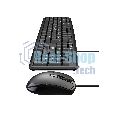 Комплект клавиатура и мышь ABR KM600 черный, интерфейс USB, проводной, RU/EN