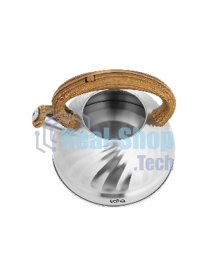 Чайник для плиты LARA LR00-69 (зеркальный) 2.7 л индукционное капсулированное дно, свисток с кноп. Механизмом