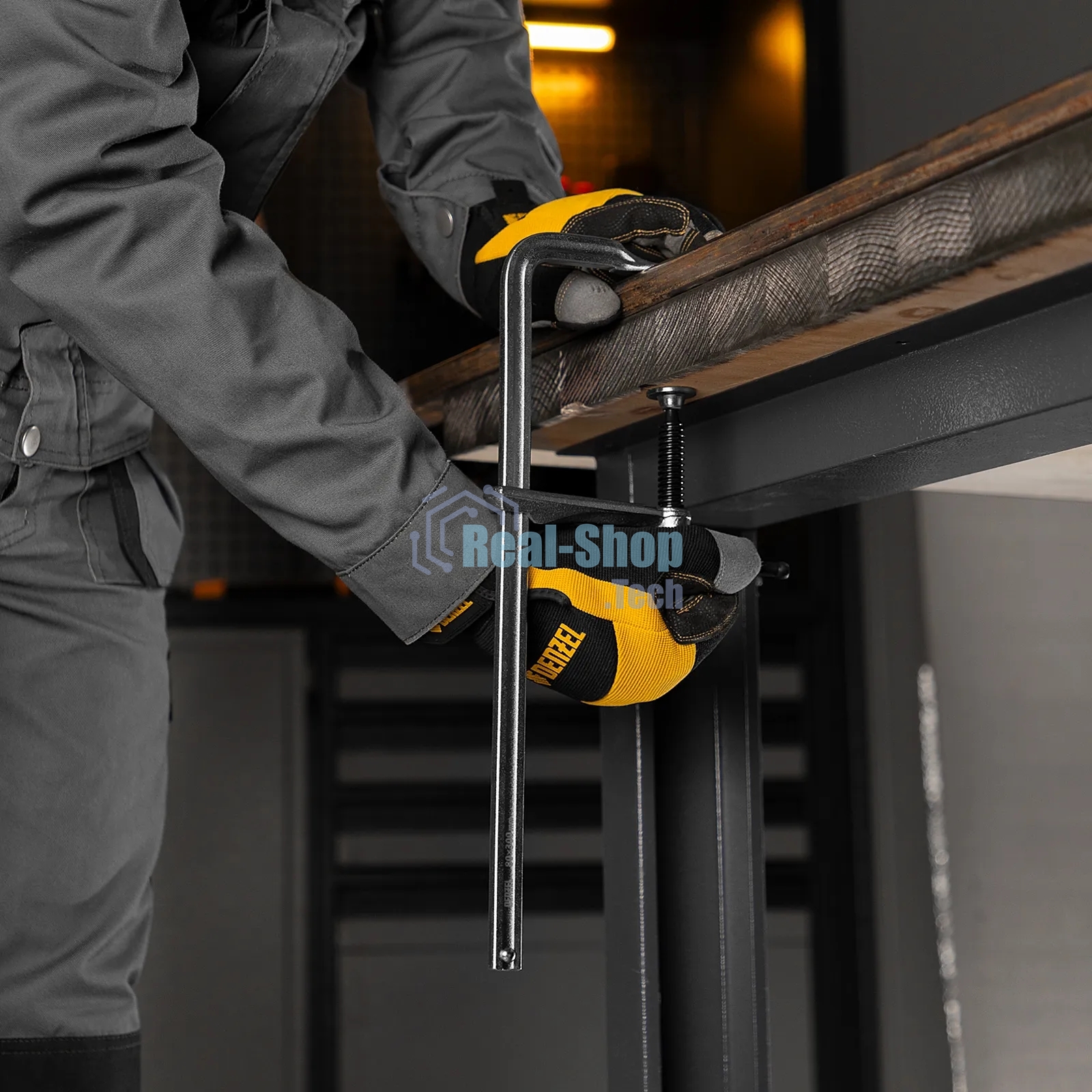 Струбцина Denzel F-образная, 80x300 мм, кованая