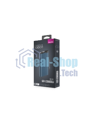 Портативный аккумулятор OLMIO QL-10, 10000mAh, 22.5W, QuickCharge3.0/PowerDelivery, LCD, голубой