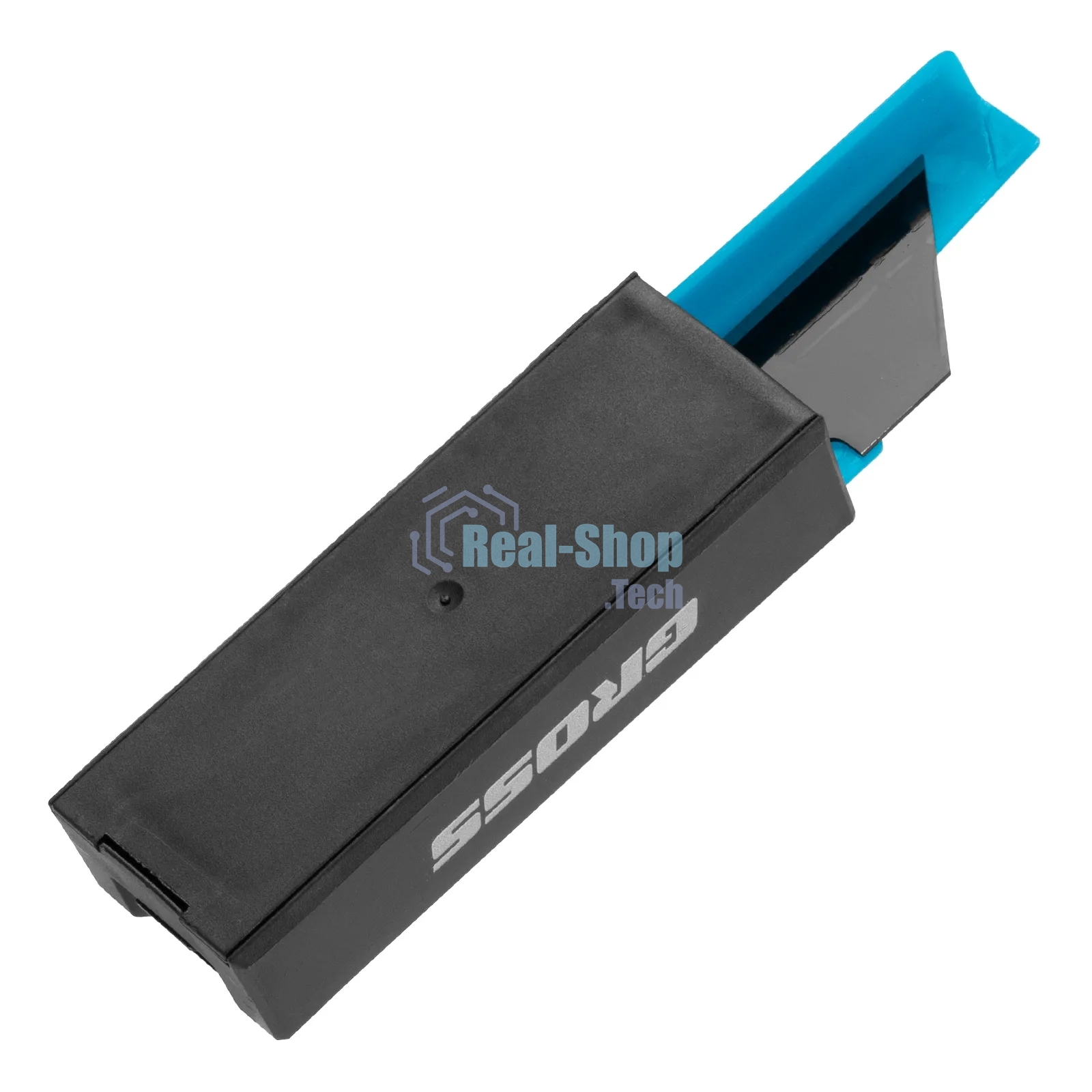 Лезвия Gross 79377, 19 мм, SK2 Black, трапециевидные, выдвижной пластиковый пенал, 10 шт.