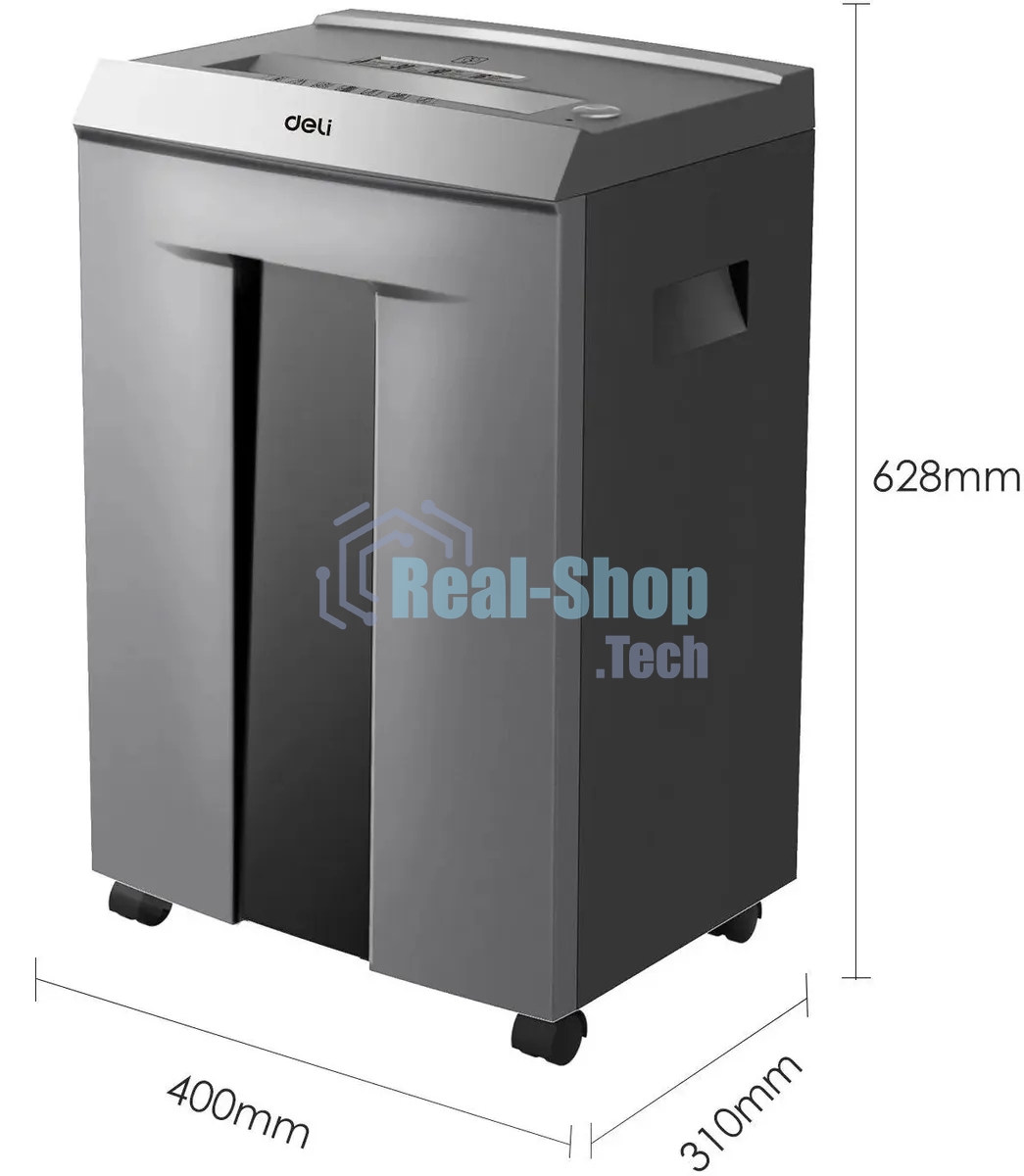 Шредер Deli ET096 серебристый (секр.P-5) фрагменты 16лист. 30лтр. CD