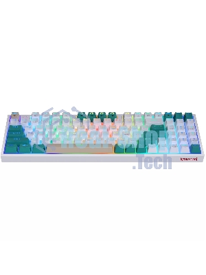Клавиатура беспроводная Defender REDRAGON VEIGAR USB, Bluetooth/Радиоканал, бело-голубая
