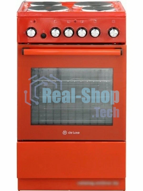 Плита электрическая De Luxe 5004.16э-017 терракотовый, конфорок 4 шт, духовка 46 л, гриль, 50 см x 85 см x 50 см