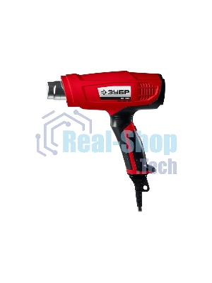 Фен технический Зубр ФТ-2000насадки 3 шт, 2 режима: 350/650град, 350/550л/мин, 2000Вт