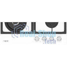 Газовая варочная поверхность Hotpoint HGS 62F/WH, 4 конфорки, закаленное стекло, 9500 Вт