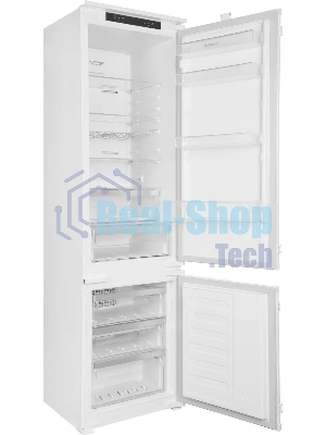 Встраиваемый холодильник Hotpoint HBT 20I белый двухкамерный 215/69л морозилка снизу
