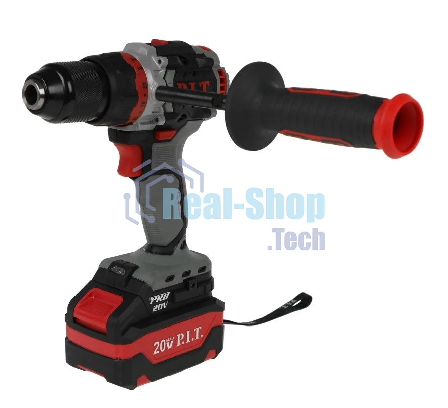Дрель-шуруповерт аккумуляторная P.I.T. PSB20H-13D/3, Аккумуляторная, 20В, Ударная, Кейс