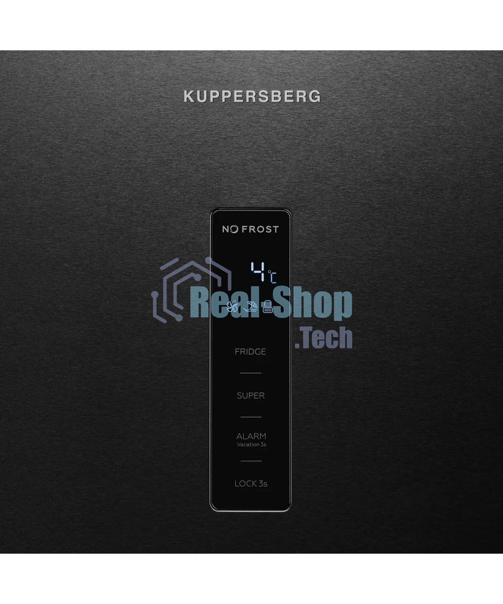 Холодильник Kuppersberg NRS 189 DX чёрный однокамерный 355л