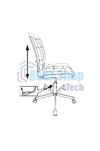 Кресло компьютерное Бюрократ CH-330M/BEIGE бежевый, искусственная кожа, крестовина металл, без подлокотников