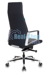 Кресло руководителя Бюрократ JONS/BLACK черный, кожа, крестовина алюминий