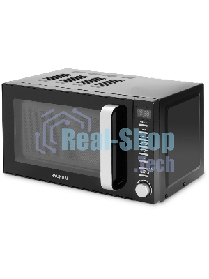 Микроволновая печь Hyundai HYM-D3034 черный/серебристый, 20 л, 700 Вт, переключатели - кнопки, поворотный механизм