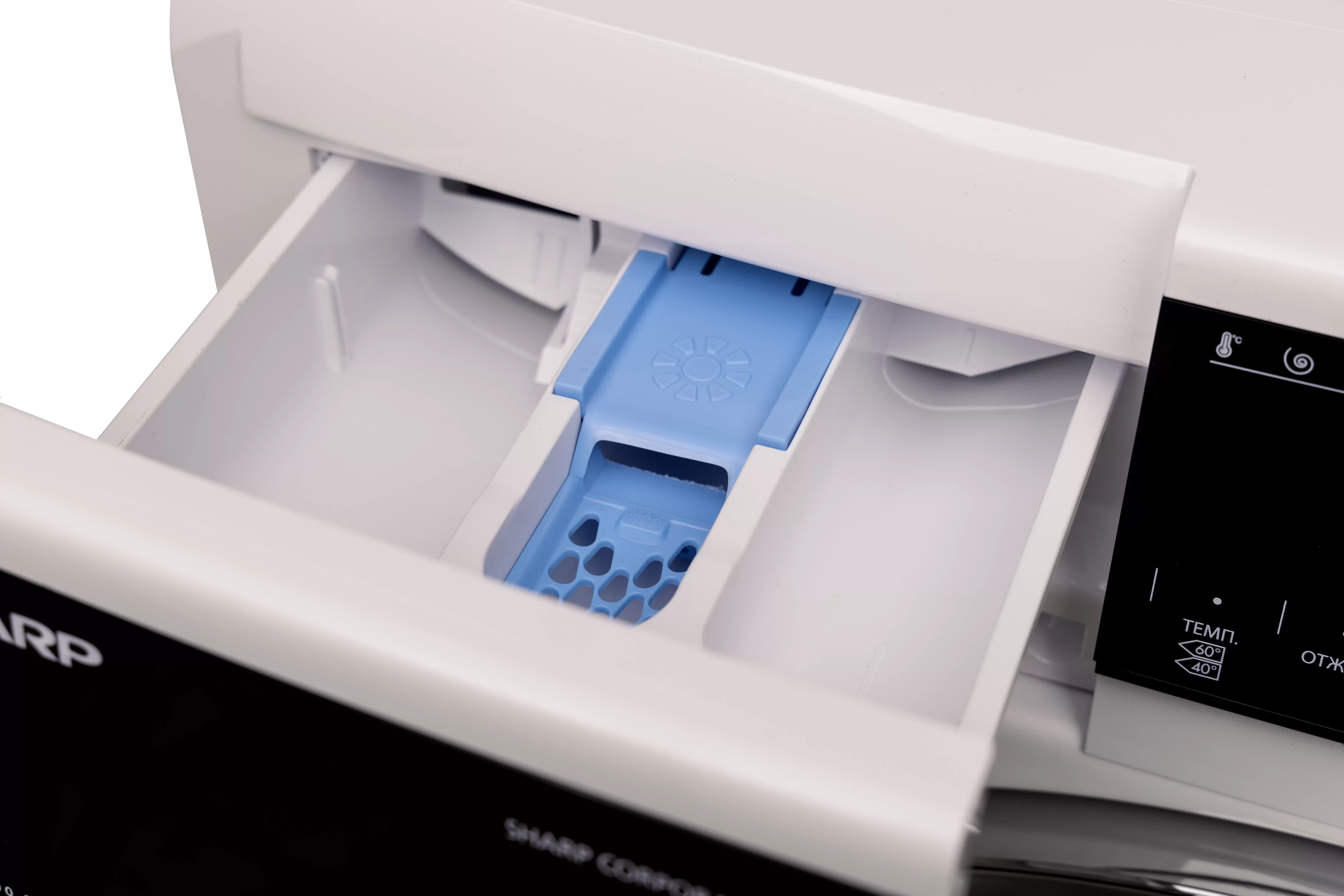 Стиральная машина Sharp ES814RW белый, загрузка фронтальная 8 кг, 1400 об/мин, класс: A+++