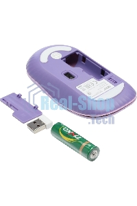 Мышь беспроводная Acer OMR205 фиолетовый, 1200 dpi, радиоканал, USB, кнопки - 3