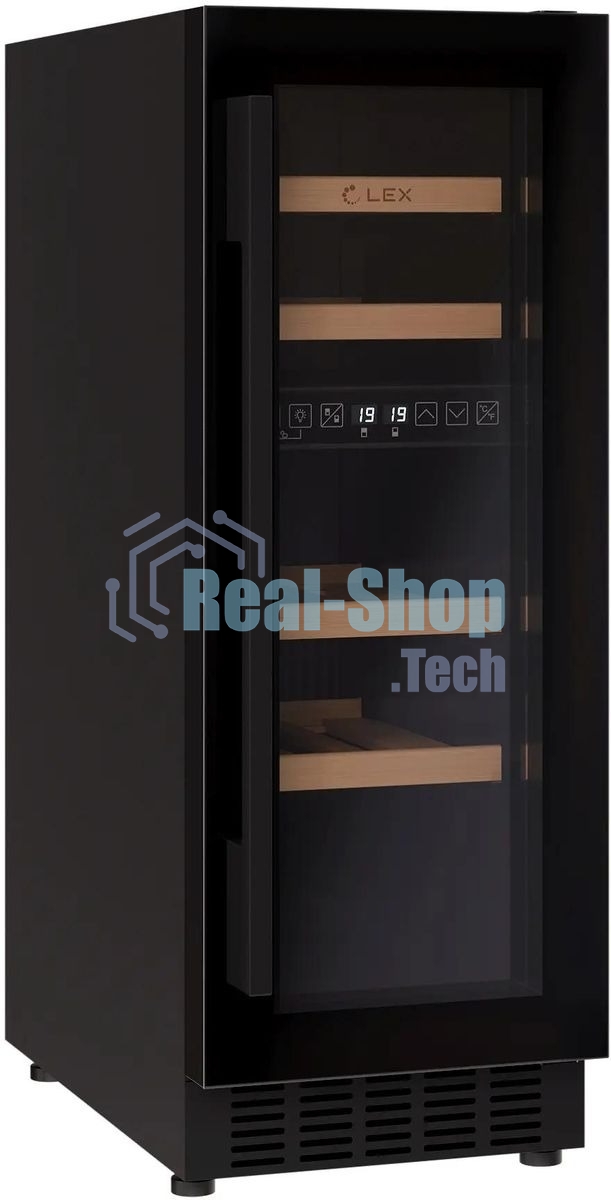 Винный шкаф LEX LWD3017BL dual zone 1-нокамерн. черный